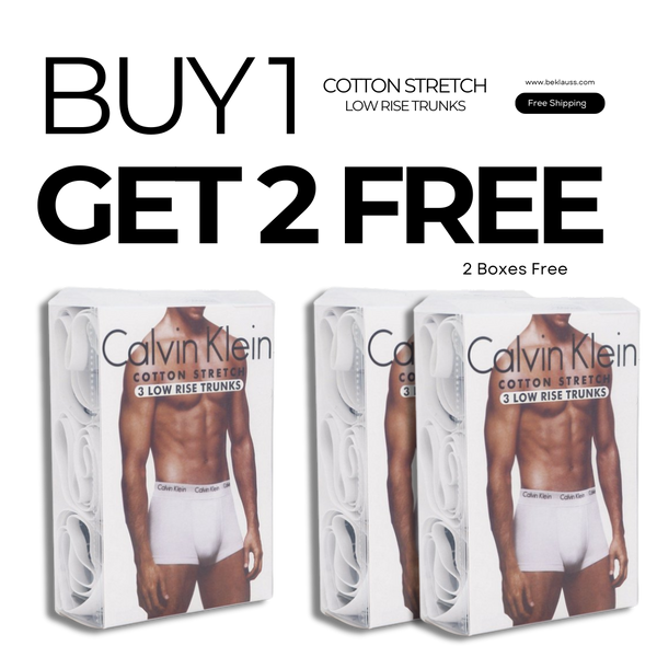 Calvin K. Cotton Stretch Low Rise Trunks (BUY 1 GET 2 FREE)